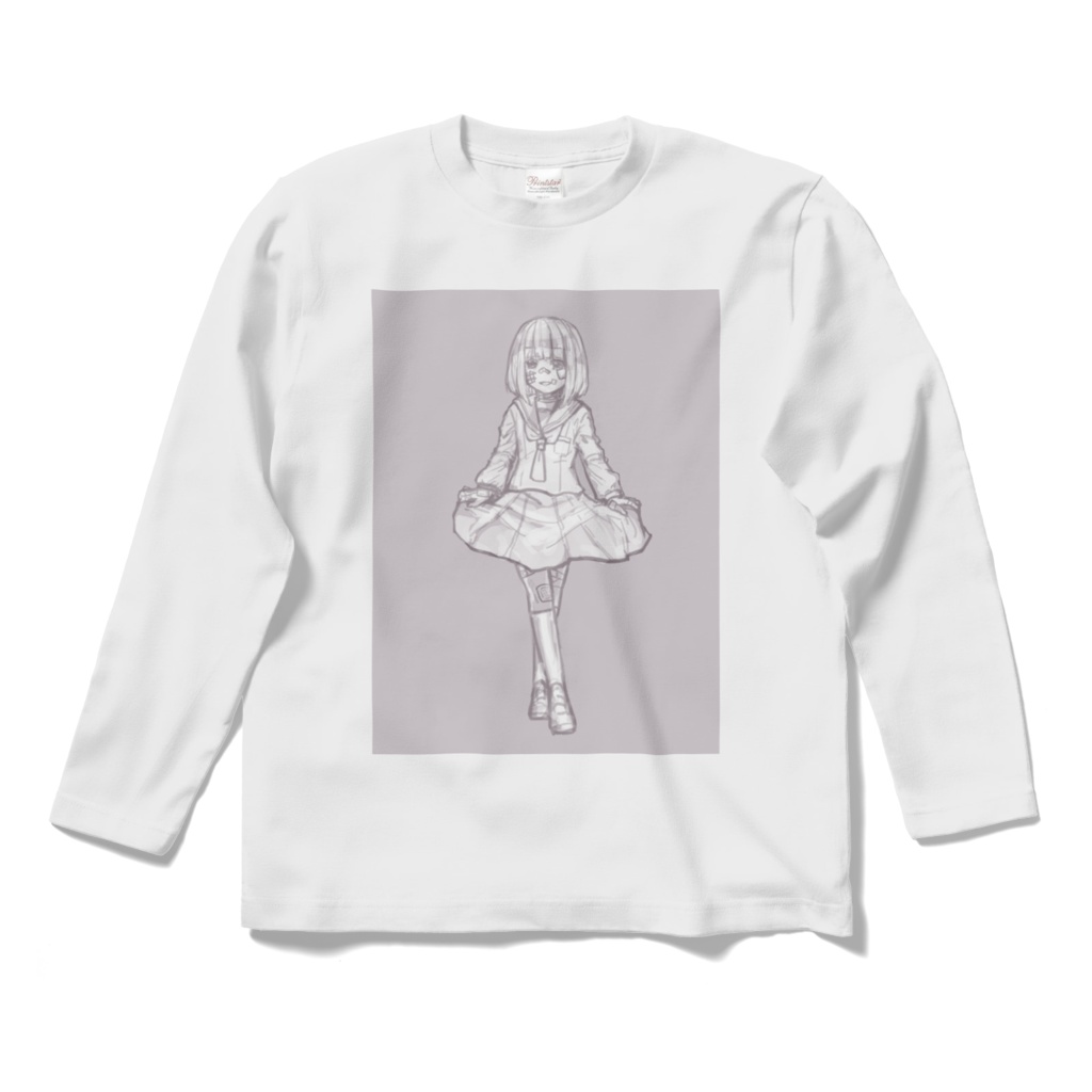 創作セーラー服女子　ロングスリーブTシャツ