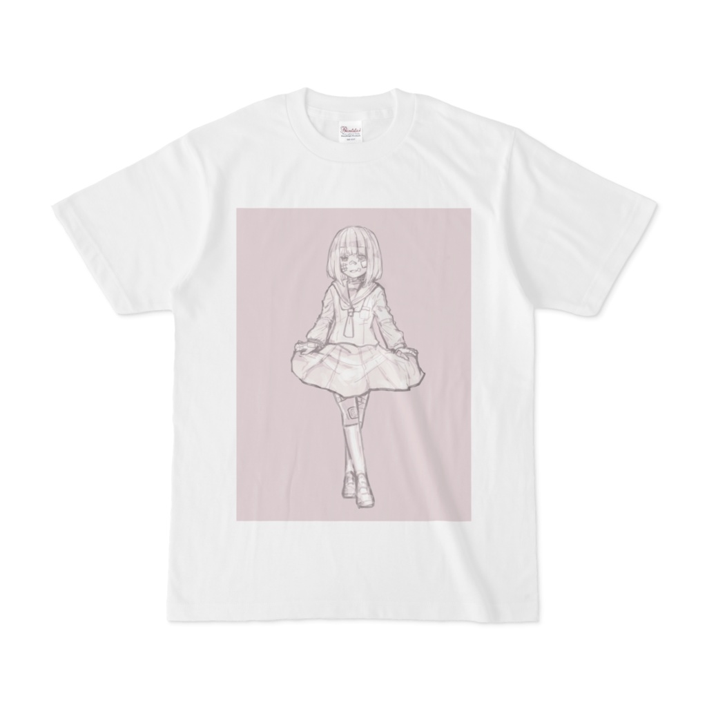 創作セーラー服女子　Tシャツ