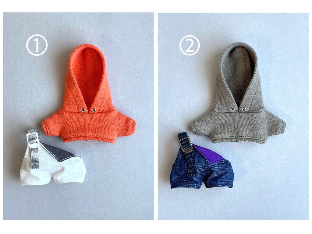 one shoulder salopette & hoodie