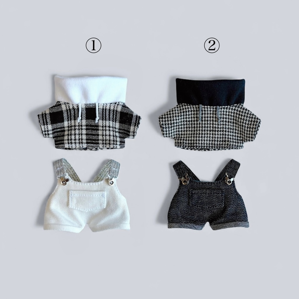 シャツ+デニムサロペセット