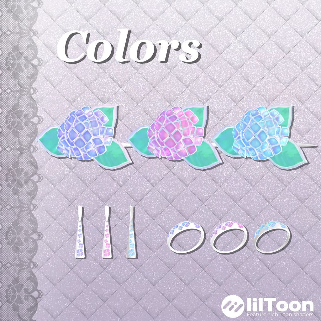 【季節のアクセサリー_6月】紫陽花のバレッタ