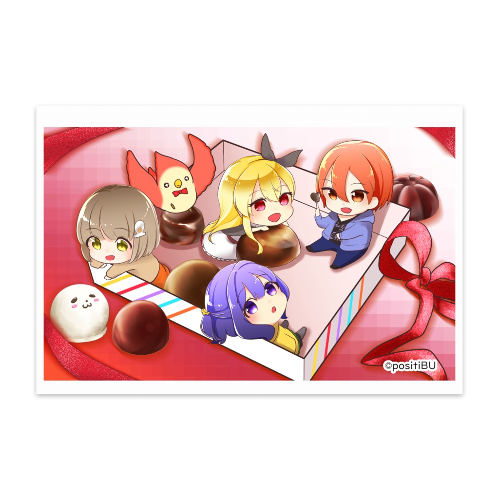 天晴☆ポジティ部チョコ詰めポストカード