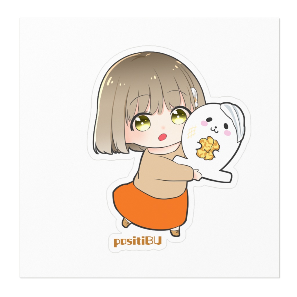 天晴☆くるみもち2020ステッカー生クリーム