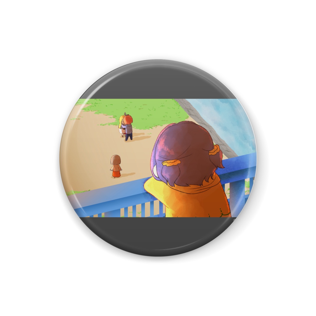 妄想百合修羅河川敷 缶バッチ シーン2