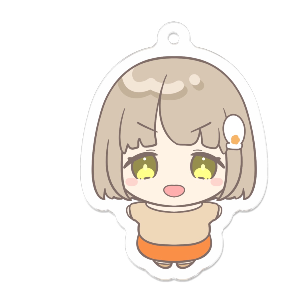 5周年記念 アクリルキーホルダー くるみもち(口開け)