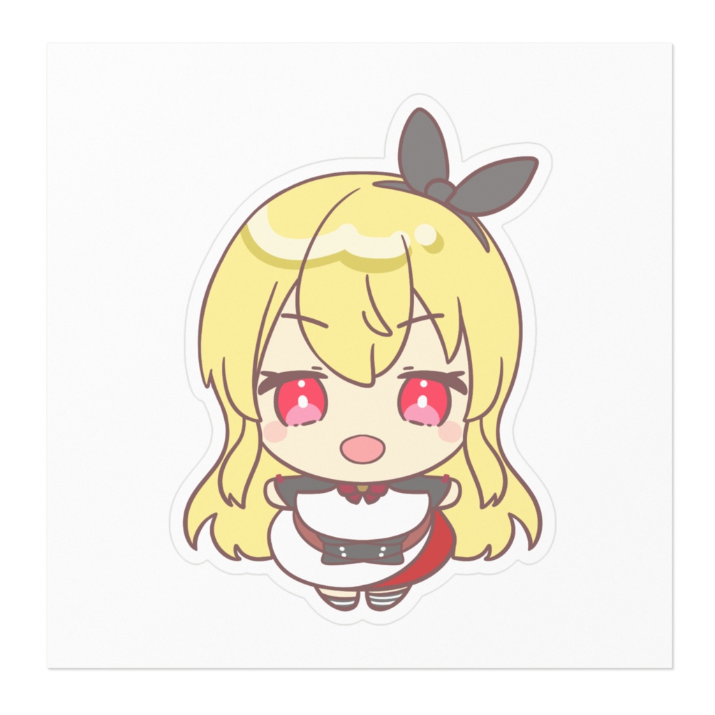 5周年記念 ステッカー ありす(口開け)