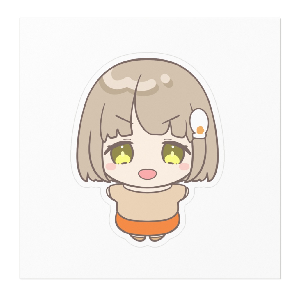 5周年記念 ステッカー くるみもち(口開け)