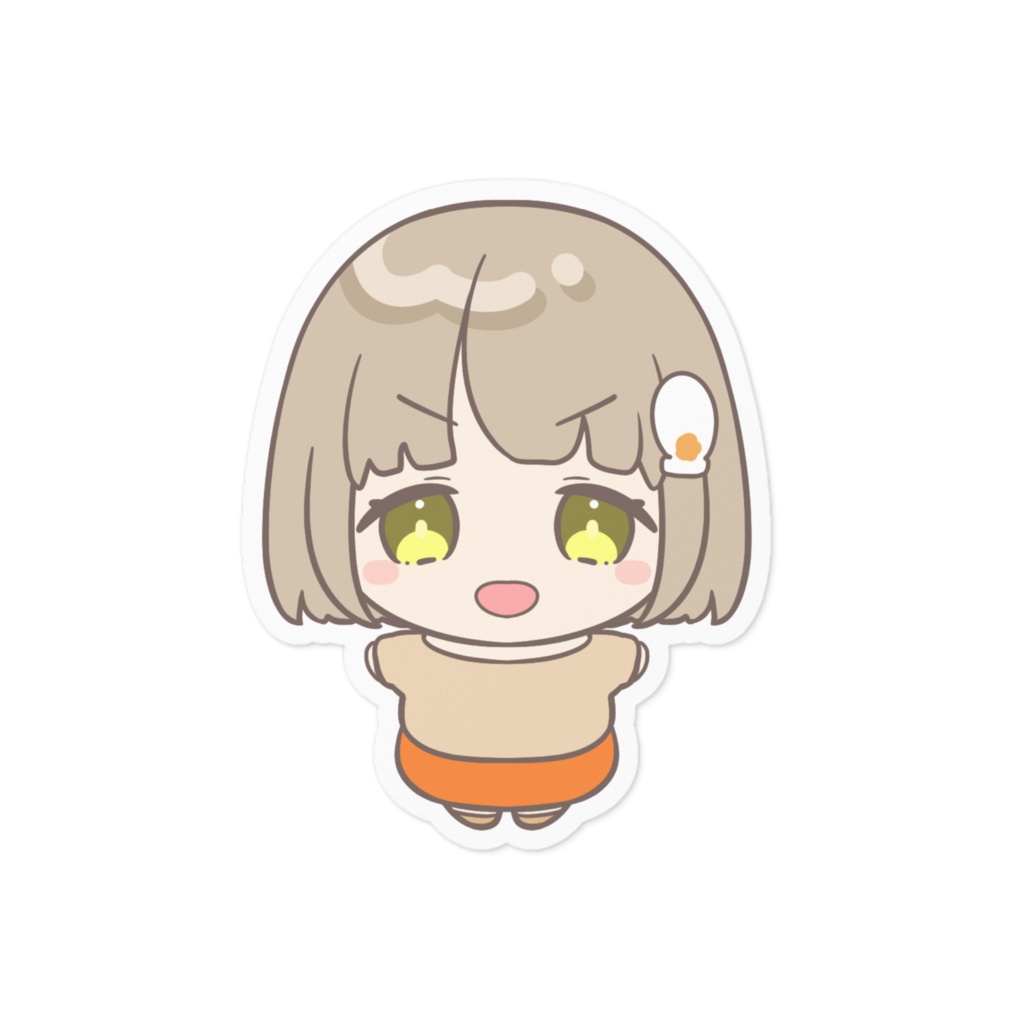 5周年記念 ステッカー くるみもち(口開け)