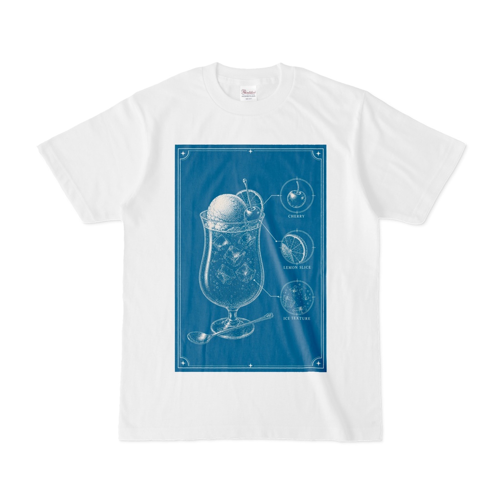 クリームソーダ・ブループリントTシャツ