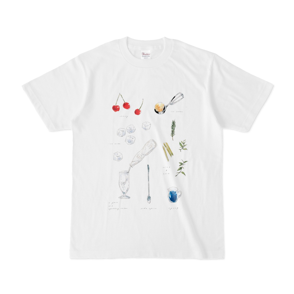 クリームソーダの材料図鑑Tシャツ