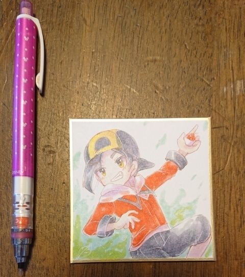 原画 レッド君とヒビキ君 ポケモン くりのいろ Booth