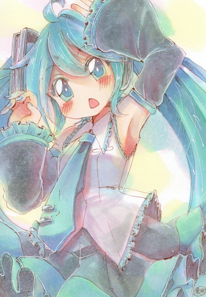 【B6原画】初音ミク【コピック/ohuhu】