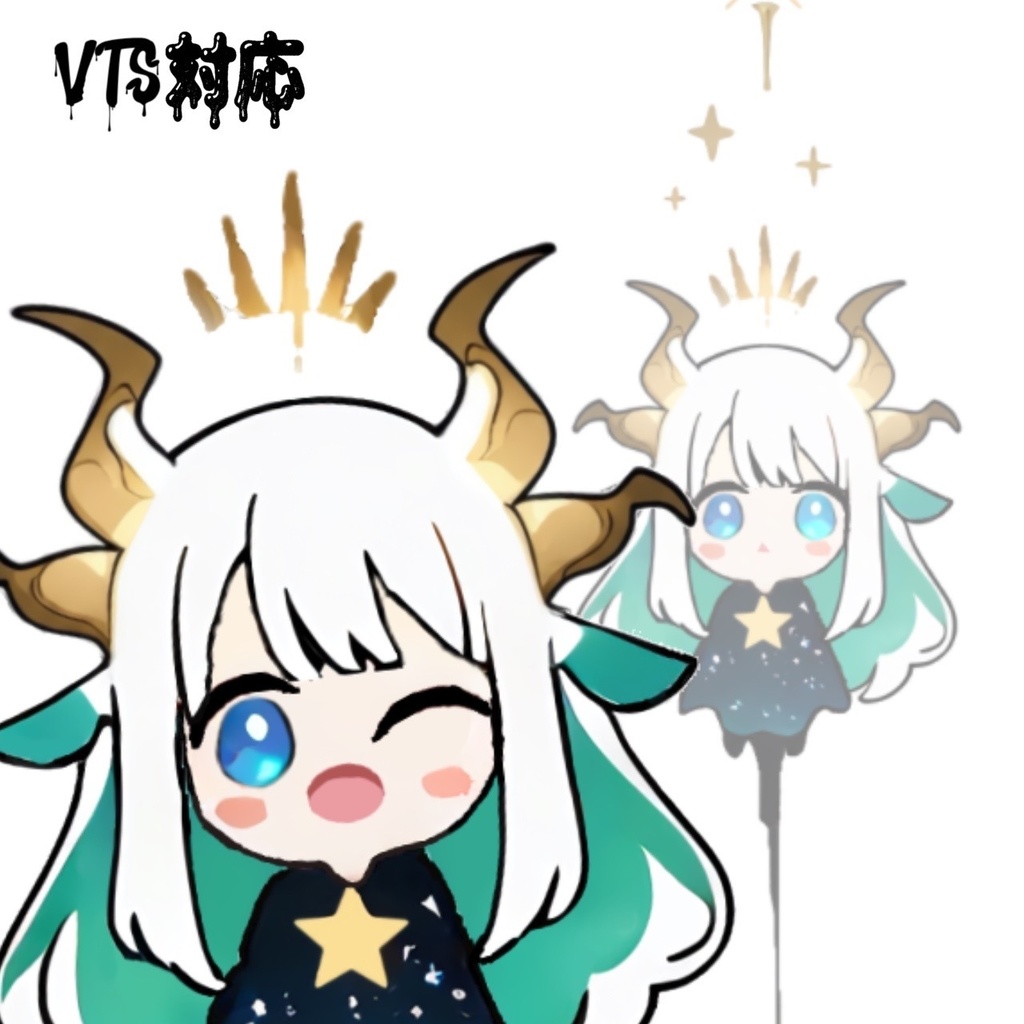 [商用可]星空×角の幻想系VTuberモデル｜VTS動作確認済み