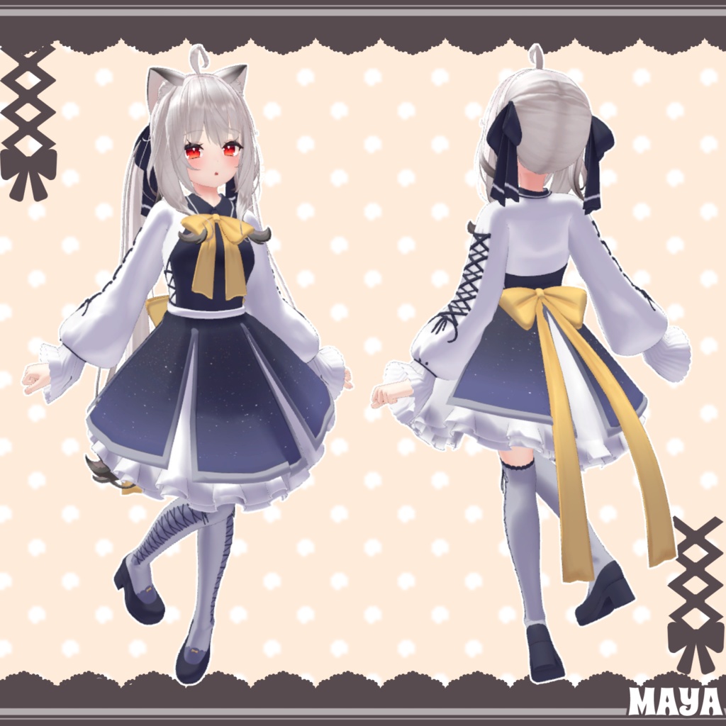 【17アバター対応】ふわりぼんワンピース