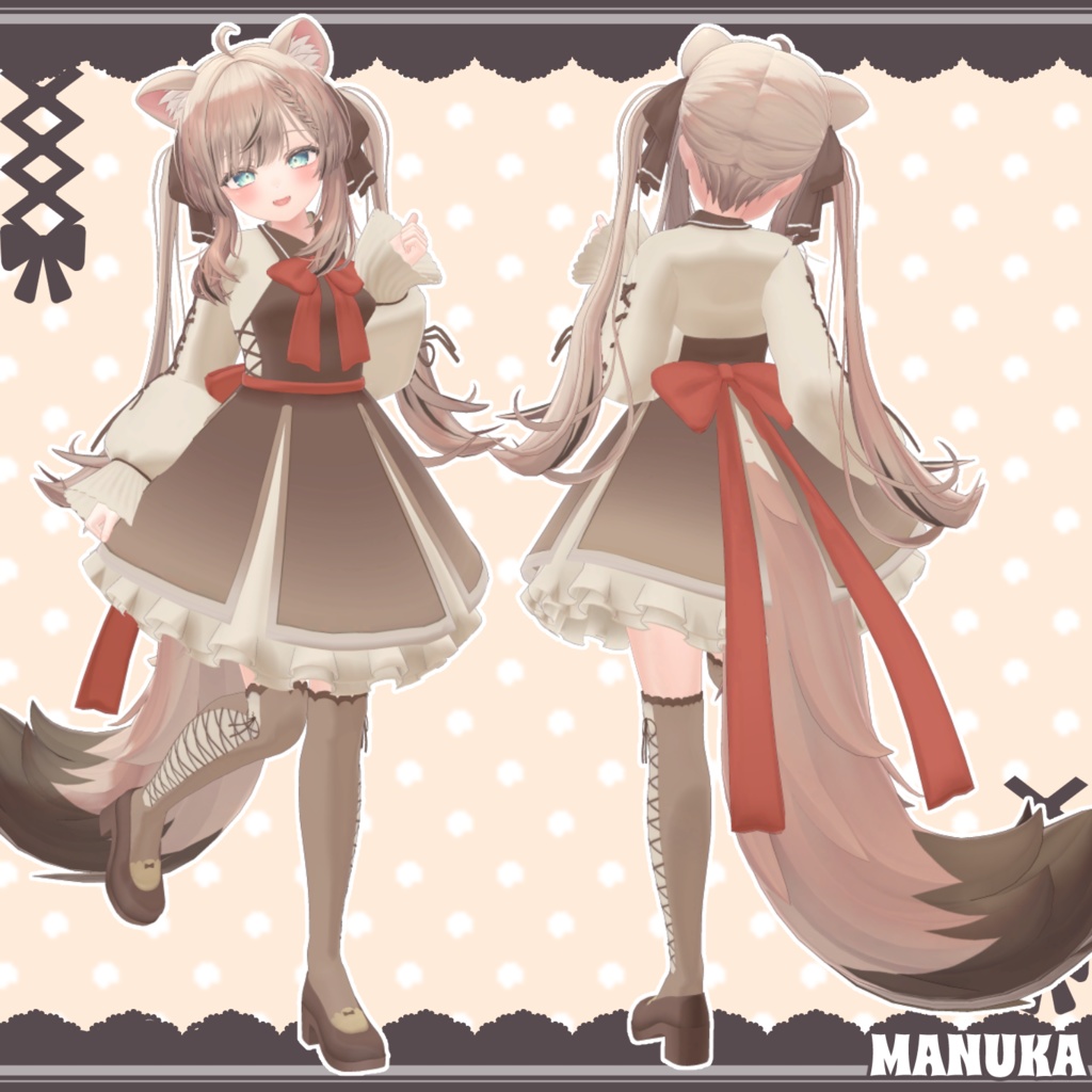 【17アバター対応】ふわりぼんワンピース