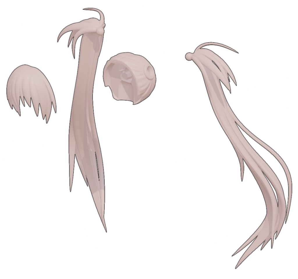 PUNI☆MOFU ヘアパーツ ロングツインテール