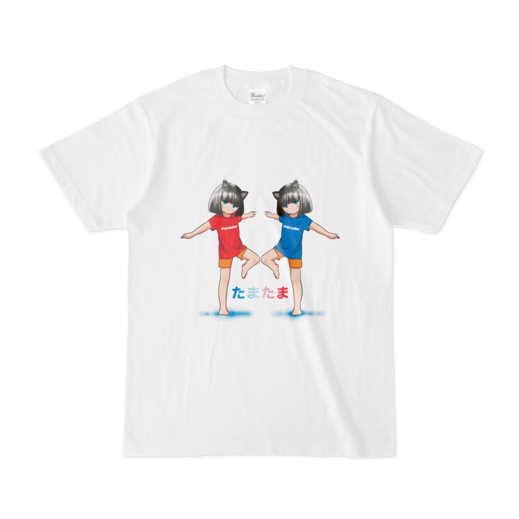 猫耳立ち絵ふたりTシャツ