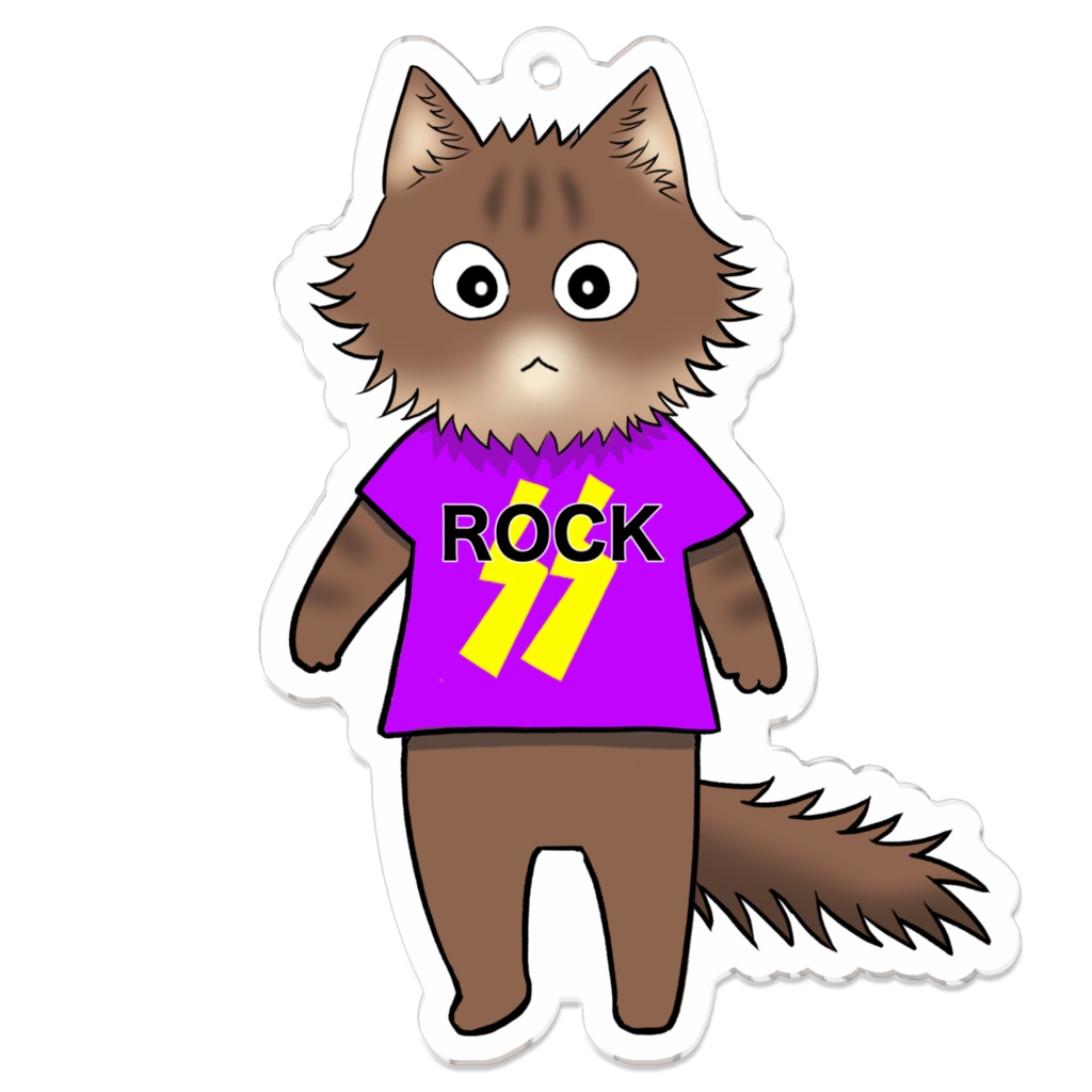 ロックにゃんこキーホルダー