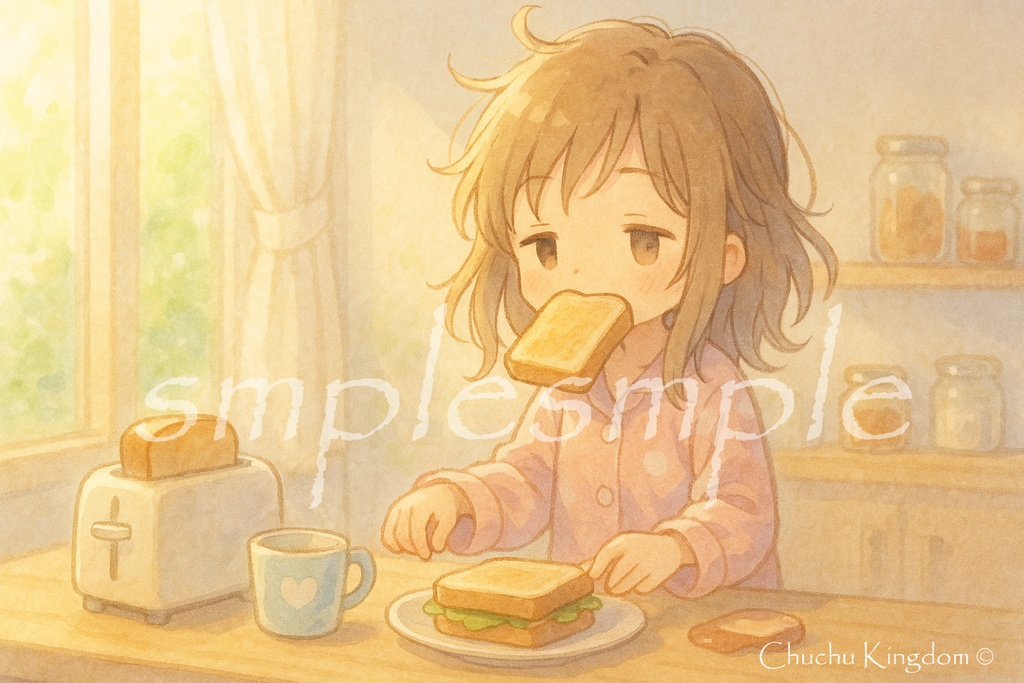 朝のひかりに包まれて ─ HINAイラスト3点セット