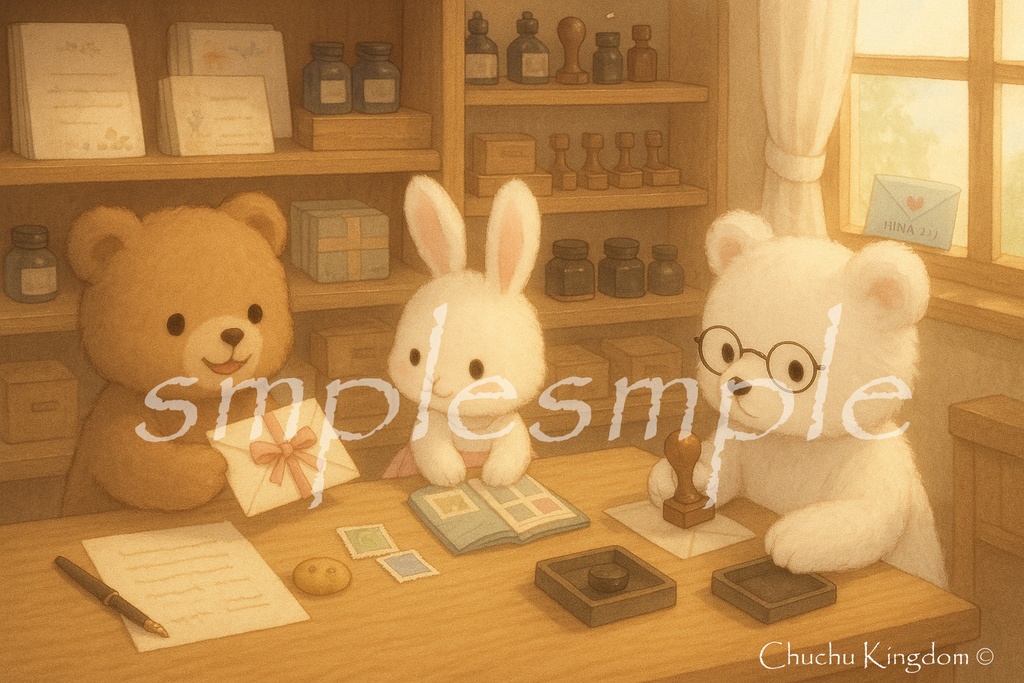 ぬくもりの午後 ─ 雑貨屋メンバーのイラスト3点セット