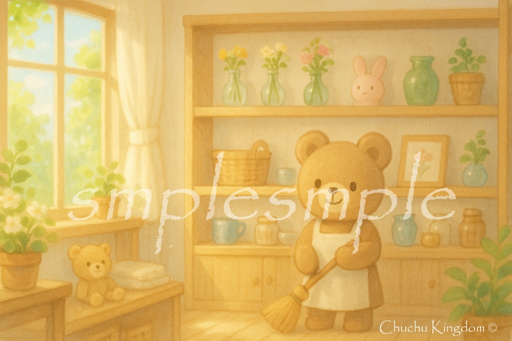 ぬくもりの午後 ─ 雑貨屋メンバーのイラスト3点セット