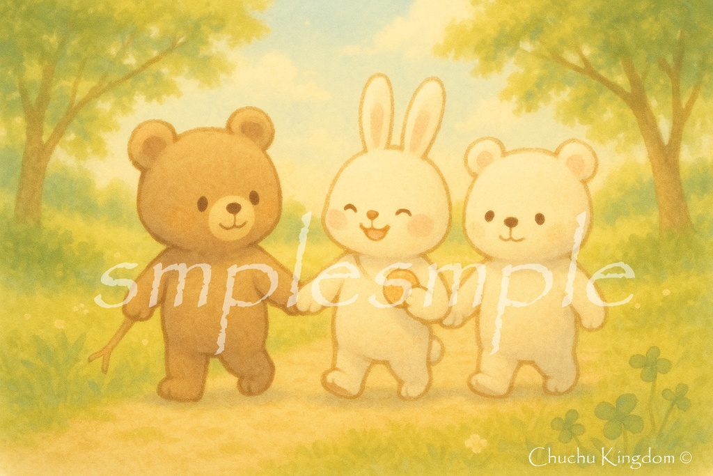 ぬくもりの午後 ─ 雑貨屋メンバーのイラスト3点セット