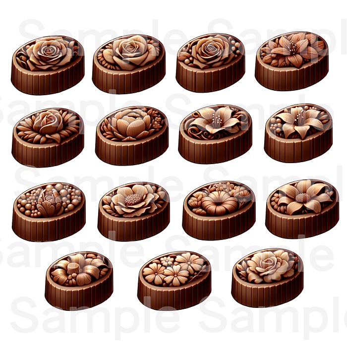 【クリップアート】チョコレートセット