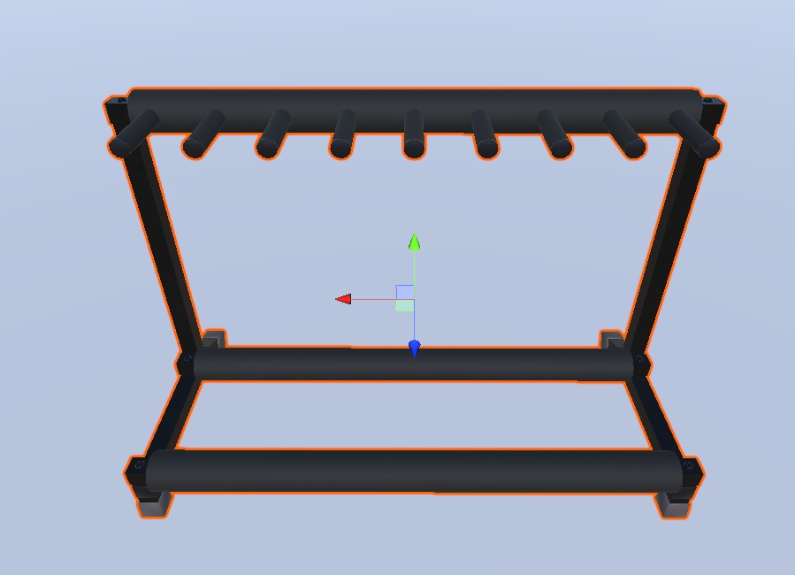 【3Dモデル】8本置けるギタースタンド