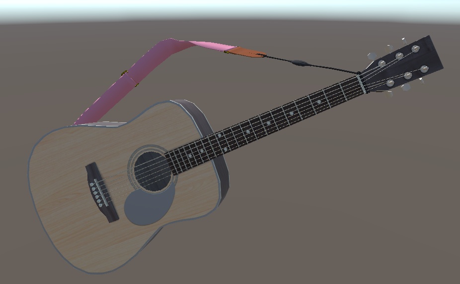 【3Dモデル】ギターストラップ