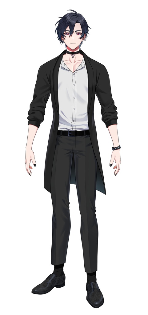 【☆セール中☆】【Live2D用】全身パーツ分け済みPSD(男性キャラ/指可動)