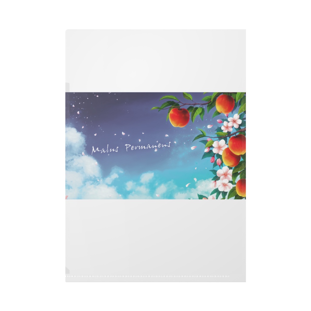 三色りんごのクリアファイル