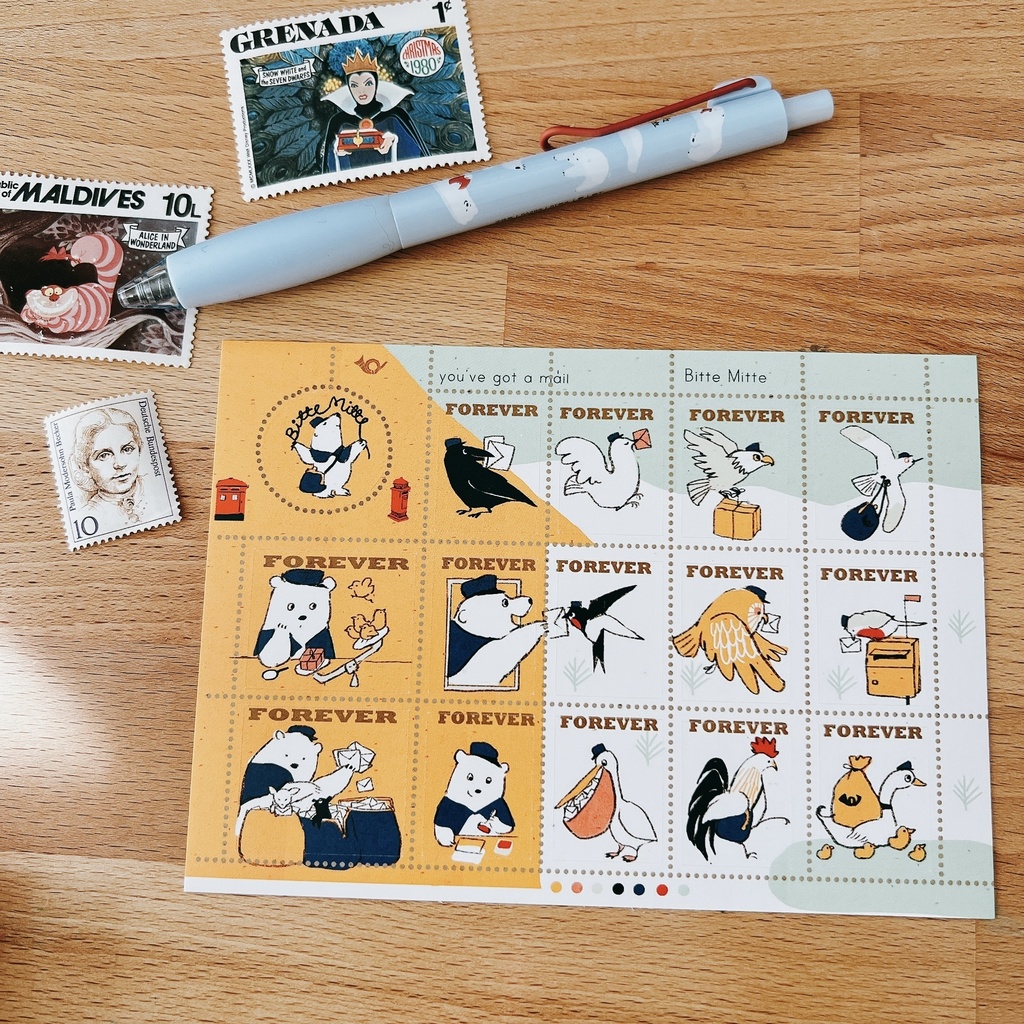 郵便シロクマシール