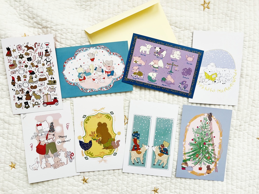 ポップ＆クリスマスカードポストカードセット