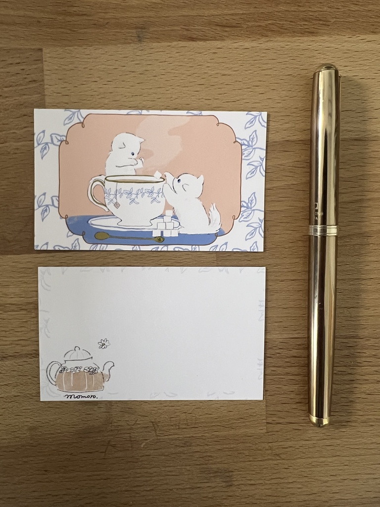 ミニカードセット子猫のお茶会１０枚入り