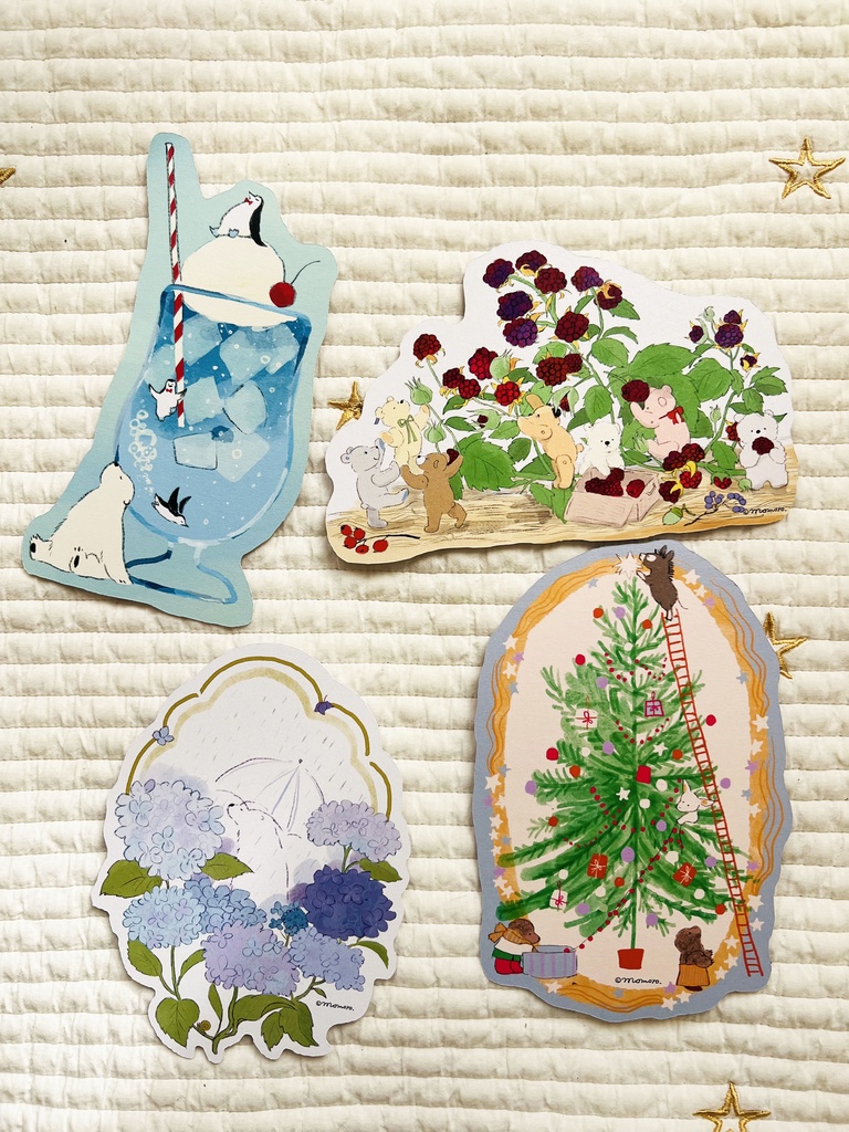 ダイカットカードセット　季節