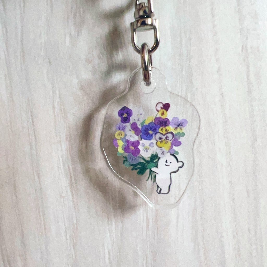 ビオラとシロクマ　アクリルキーホルダー小