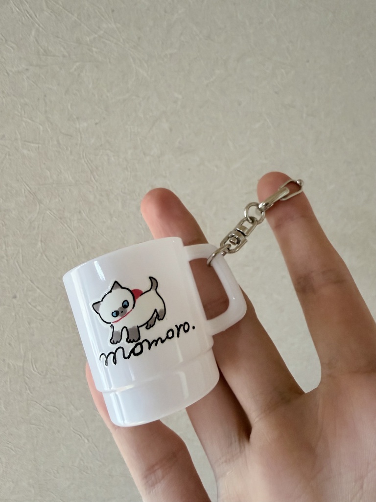 シャム猫ミニマグカップキーホルダー