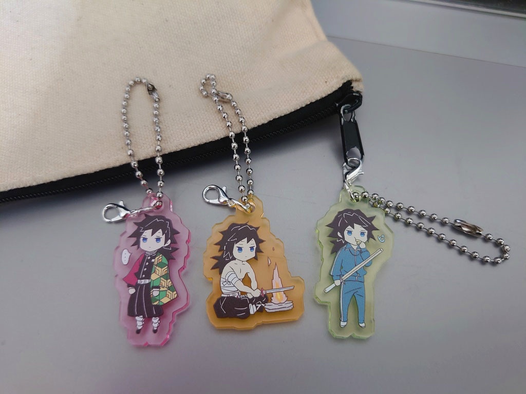 義勇さんたちのゆめかわ白アクスタ・ゆるチャーム・キャンディ袋キーホルダー