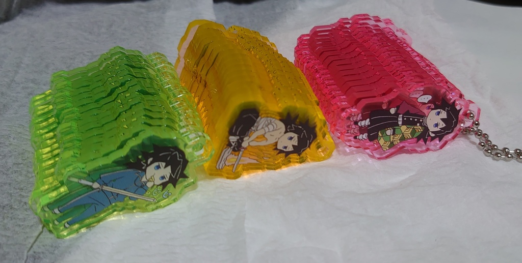 義勇さんたちのゆめかわ白アクスタ・ゆるチャーム・キャンディ袋キーホルダー