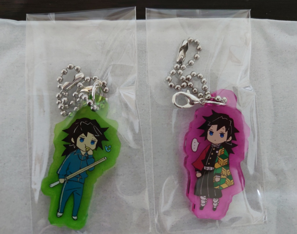 義勇さんたちのゆめかわ白アクスタ・ゆるチャーム・キャンディ袋キーホルダー