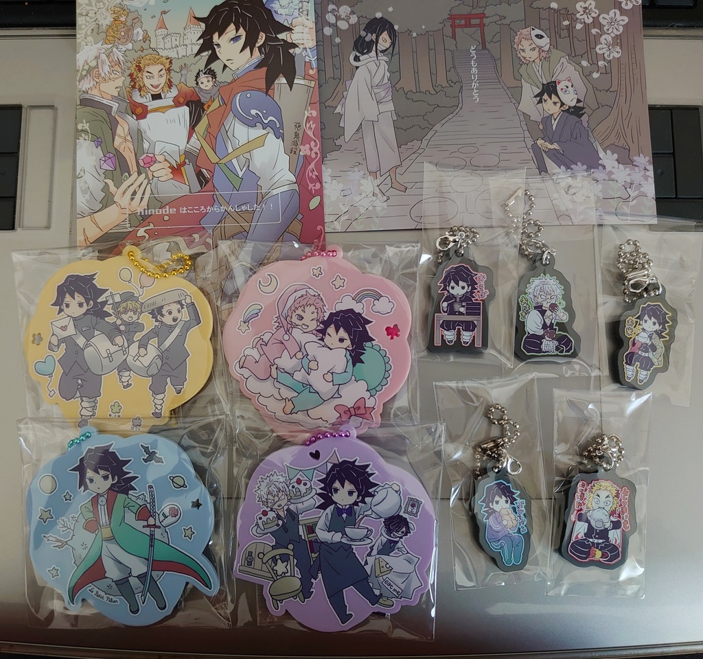 【追加】義勇さんたちのゆめかわパステルアクキーとごはんおいしいゆるチャーム