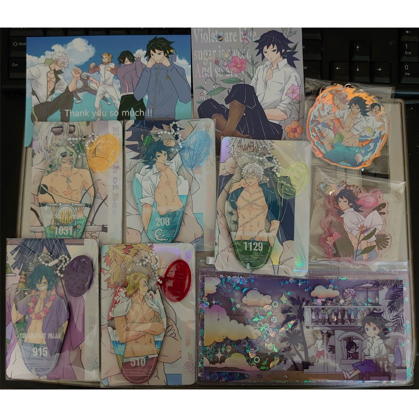 【追加】義勇さんたちの海の呼吸アクキーとグリッターポーチ