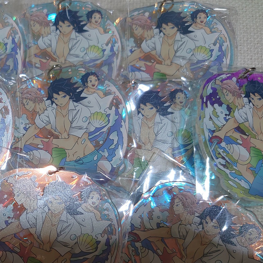 【追加】義勇さんたちの海の呼吸アクキーとグリッターポーチ