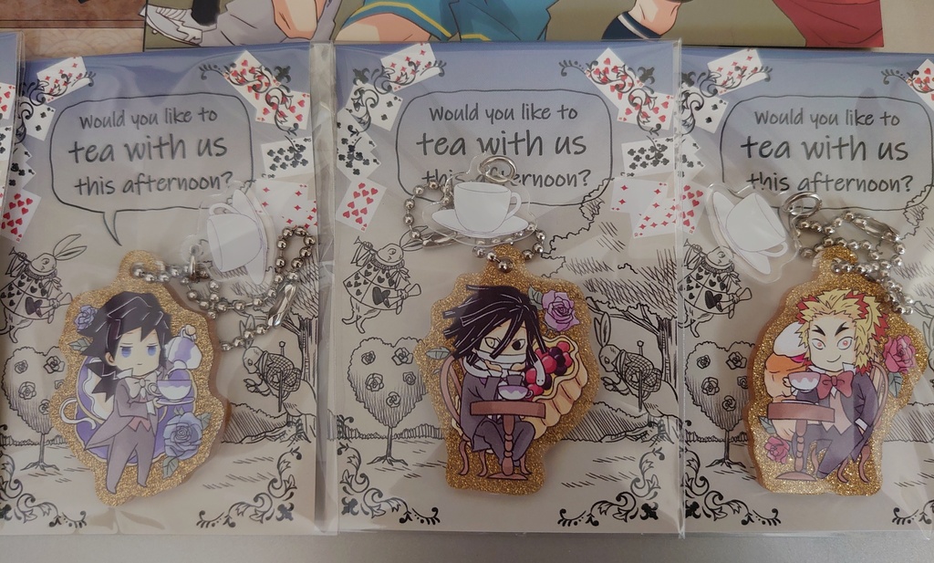 義勇さんたちの本格英国式アフタヌーンティゴールドチャームとトート・きんちゃく