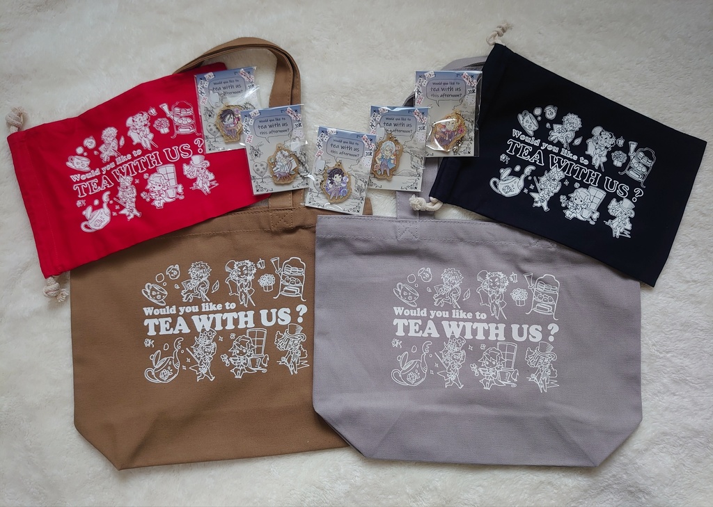 義勇さんたちの本格英国式アフタヌーンティゴールドチャームとトート・きんちゃく