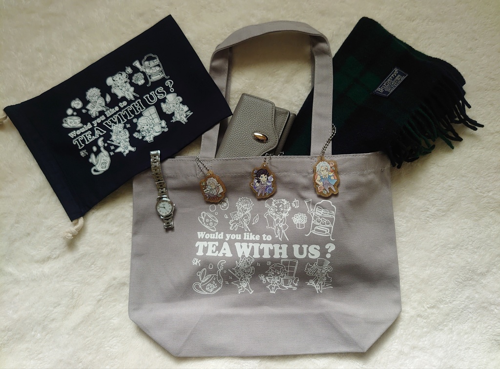 義勇さんたちの本格英国式アフタヌーンティゴールドチャームとトート・きんちゃく