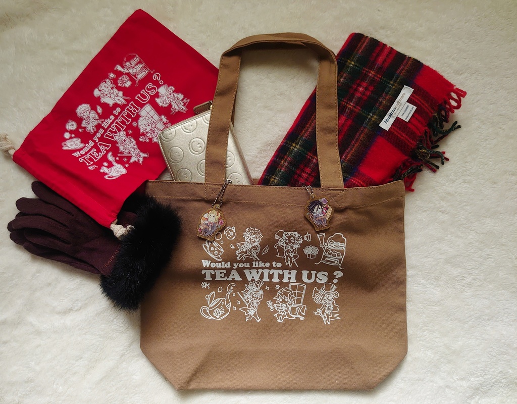 義勇さんたちの本格英国式アフタヌーンティゴールドチャームとトート・きんちゃく