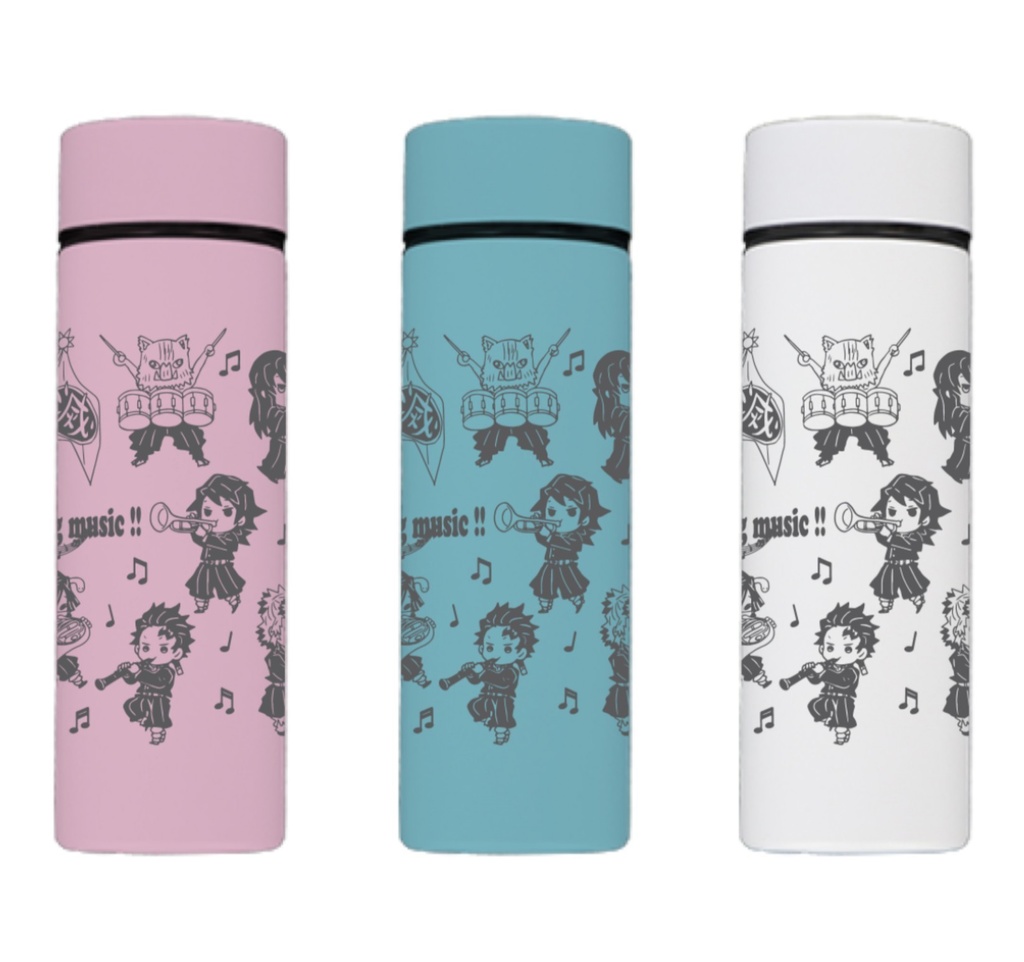 義勇さんたちの癒しのメロディの呼吸130mlミニステンレスボトル