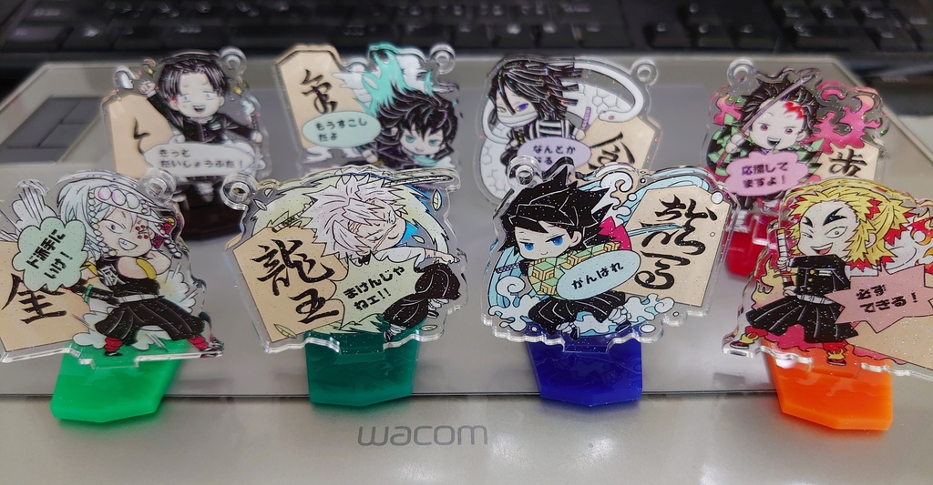 義勇さんたちの竜王駒柱ミニアクリルスタンド