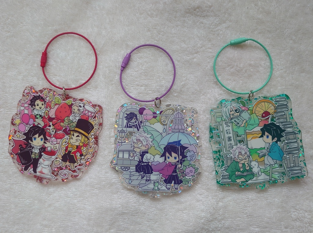 義勇さんたちの大正レトロソーダワイヤーチェーンと癒しのメロディの呼吸ハンドタオル